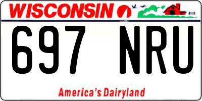 WI license plate 697NRU