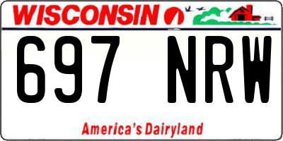 WI license plate 697NRW