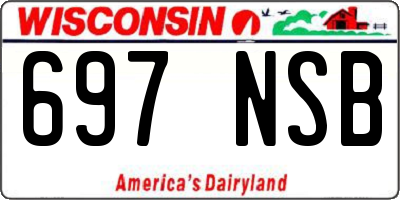 WI license plate 697NSB