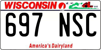 WI license plate 697NSC