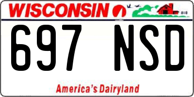 WI license plate 697NSD