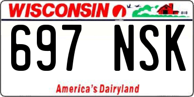 WI license plate 697NSK