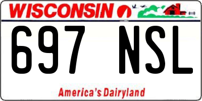 WI license plate 697NSL