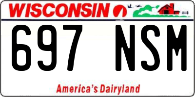 WI license plate 697NSM