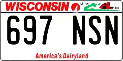WI license plate 697NSN