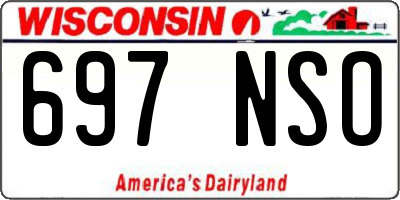 WI license plate 697NSO