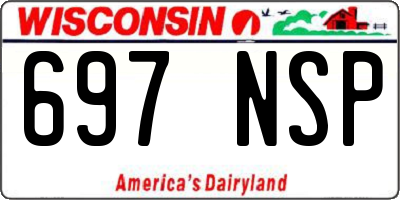 WI license plate 697NSP