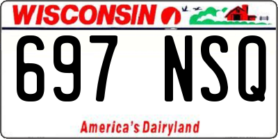 WI license plate 697NSQ
