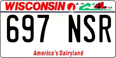 WI license plate 697NSR