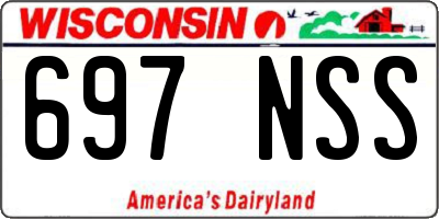 WI license plate 697NSS