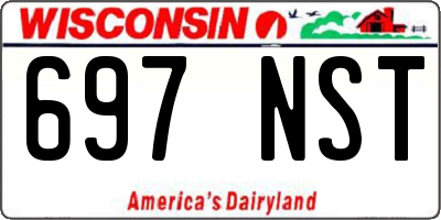 WI license plate 697NST