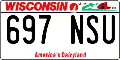 WI license plate 697NSU