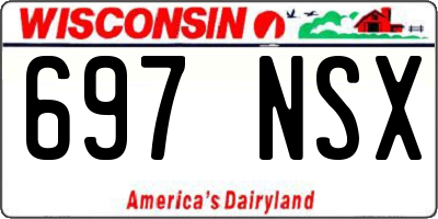 WI license plate 697NSX