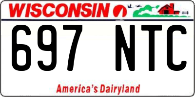 WI license plate 697NTC