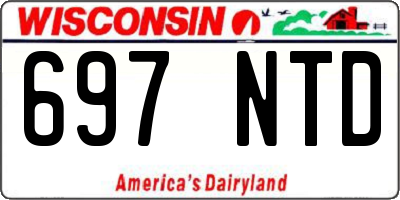 WI license plate 697NTD