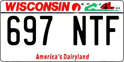 WI license plate 697NTF