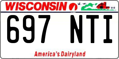 WI license plate 697NTI