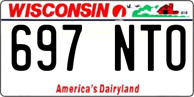 WI license plate 697NTO