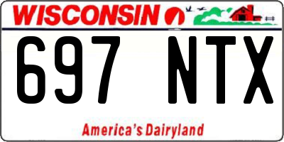 WI license plate 697NTX
