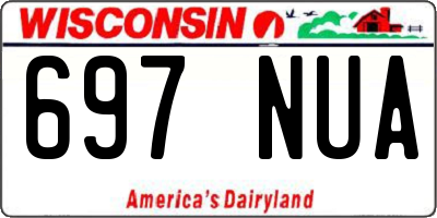 WI license plate 697NUA
