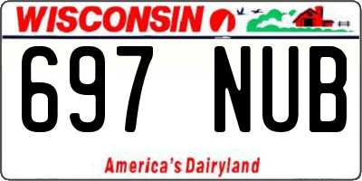 WI license plate 697NUB