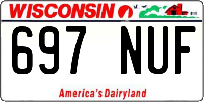 WI license plate 697NUF