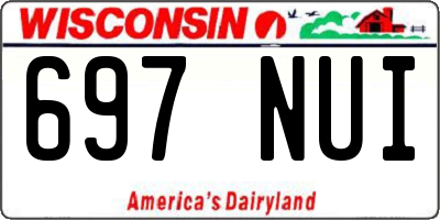 WI license plate 697NUI
