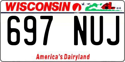 WI license plate 697NUJ