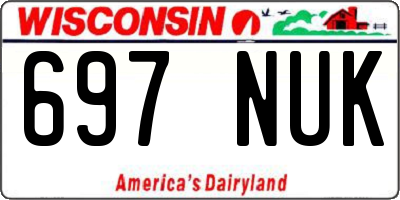 WI license plate 697NUK
