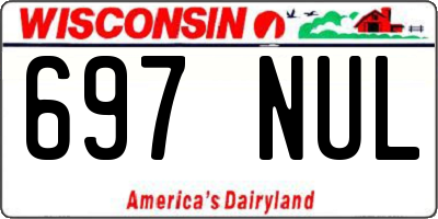 WI license plate 697NUL