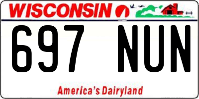 WI license plate 697NUN
