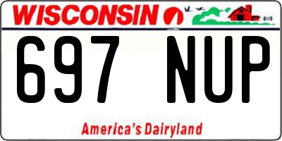 WI license plate 697NUP
