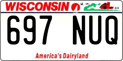 WI license plate 697NUQ
