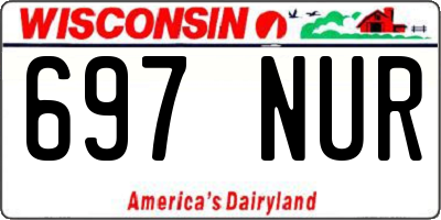 WI license plate 697NUR