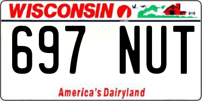 WI license plate 697NUT