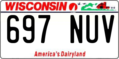 WI license plate 697NUV