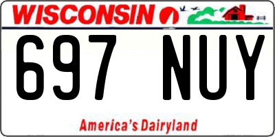 WI license plate 697NUY