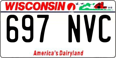 WI license plate 697NVC