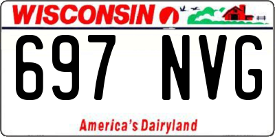 WI license plate 697NVG