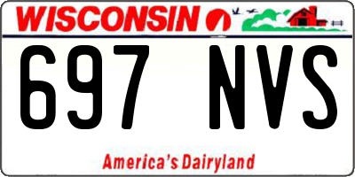 WI license plate 697NVS