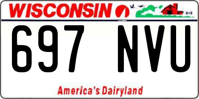 WI license plate 697NVU
