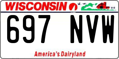 WI license plate 697NVW