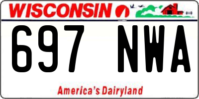 WI license plate 697NWA