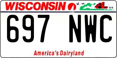 WI license plate 697NWC