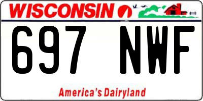 WI license plate 697NWF