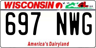 WI license plate 697NWG