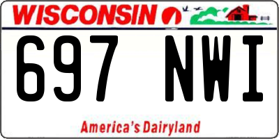 WI license plate 697NWI