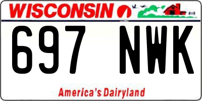 WI license plate 697NWK
