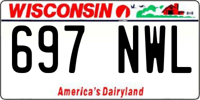 WI license plate 697NWL