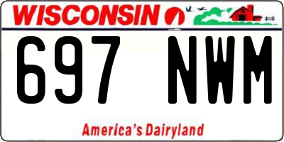 WI license plate 697NWM